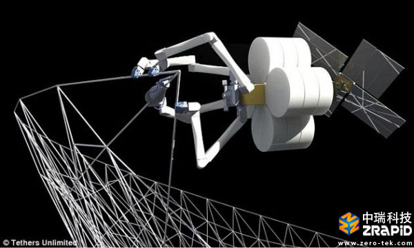 美研发机器蜘蛛太空中3D打印卫星：或制造出更大型的太空船